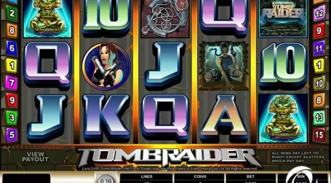 Tomb Raider slot machine with wilds