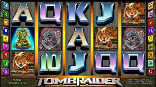 Free spins in Tomb Raider slot game